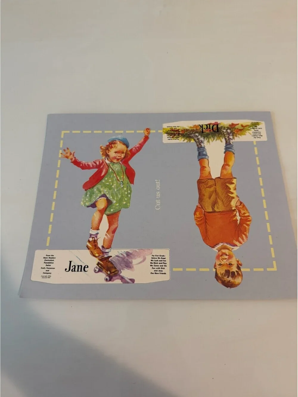 Vintage 1974 Dick and Jane Paper Dolls Uncut
